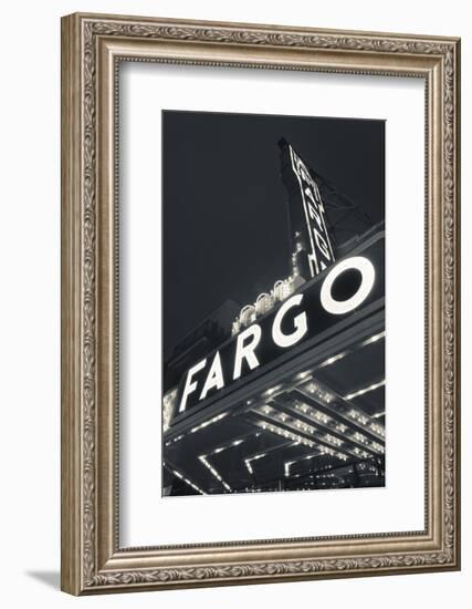 Fargo Theater Sign, Fargo, North Dakota, USA-Walter Bibikow-Framed Photographic Print