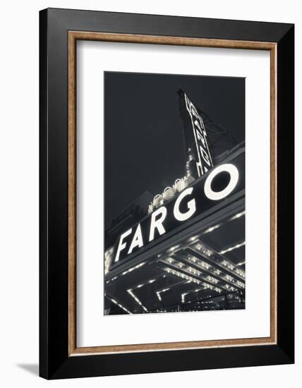 Fargo Theater Sign, Fargo, North Dakota, USA-Walter Bibikow-Framed Photographic Print