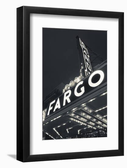 Fargo Theater Sign, Fargo, North Dakota, USA-Walter Bibikow-Framed Photographic Print