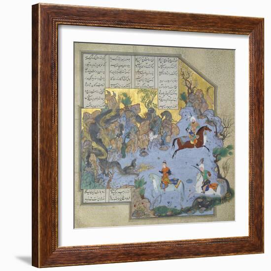 Faridun in the Guise of a Dragon Tests His Sons-Aqa Mirak-Framed Giclee Print