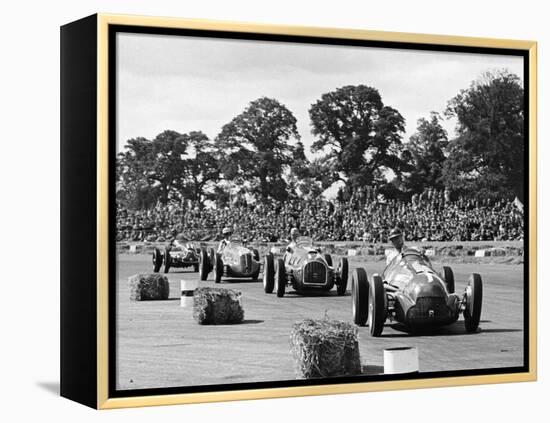 Farina leads the field in his Alfa Romeo 159 during Daily Express Trophy, Silverstone-null-Framed Premier Image Canvas