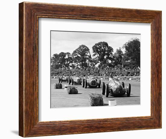 Farina leads the field in his Alfa Romeo 159 during Daily Express Trophy, Silverstone-null-Framed Photographic Print