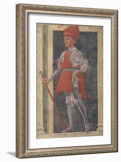 Farinata Degli Uberti (D.1264) from the Villa Carducci Series of Famous Men and Women-Andrea Del Castagno-Framed Giclee Print