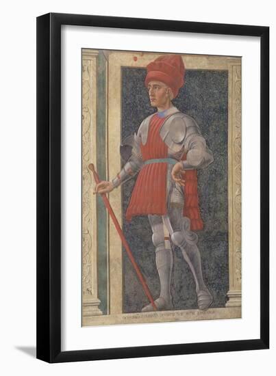 Farinata Degli Uberti (D.1264) from the Villa Carducci Series of Famous Men and Women-Andrea Del Castagno-Framed Giclee Print