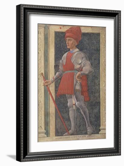 Farinata Degli Uberti (D.1264) from the Villa Carducci Series of Famous Men and Women-Andrea Del Castagno-Framed Giclee Print