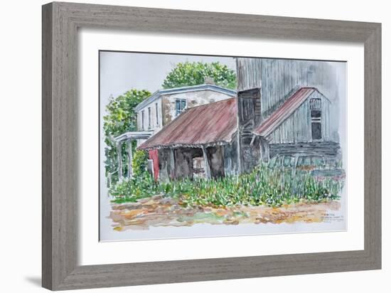 Farm and Barn, 2004, (Watercolor)-Anthony Butera-Framed Giclee Print