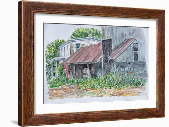 Farm and Barn, 2004, (Watercolor)-Anthony Butera-Framed Giclee Print