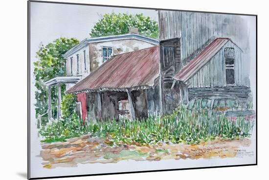 Farm and Barn, 2004, (Watercolor)-Anthony Butera-Mounted Giclee Print