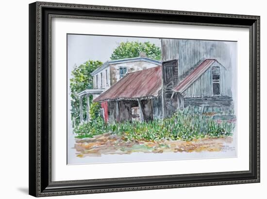 Farm and Barn, 2004, (Watercolor)-Anthony Butera-Framed Giclee Print