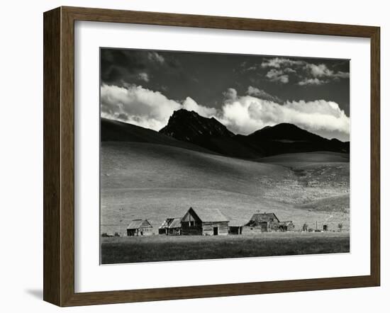 Farm and Mountains, California, 1969-Brett Weston-Framed Photographic Print