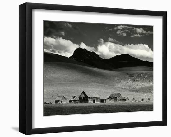 Farm and Mountains, California, 1969-Brett Weston-Framed Photographic Print