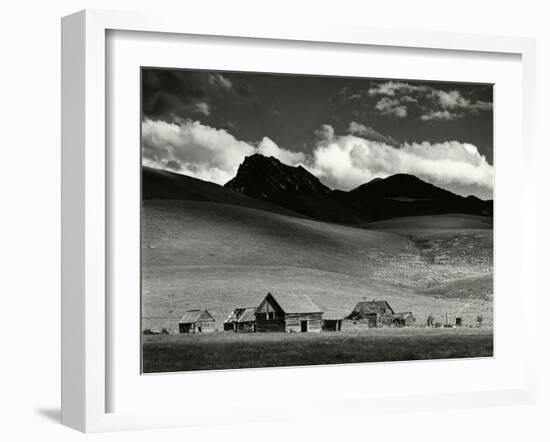 Farm and Mountains, California, 1969-Brett Weston-Framed Photographic Print