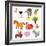 Farm Animals Illustration-Svetlana Peskin-Framed Art Print