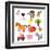 Farm Animals Illustration-Svetlana Peskin-Framed Art Print