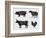Farm Animals-Alexkava-Framed Premium Giclee Print