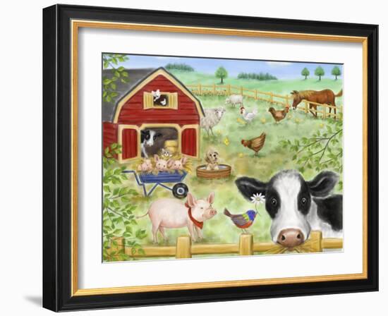 Farm Animals-MAKIKO-Framed Giclee Print