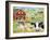 Farm Animals-MAKIKO-Framed Giclee Print