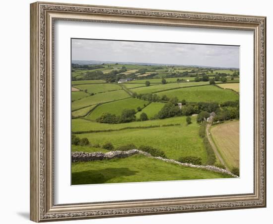 Farm Beside Carreg Cennon Castle, Brecon Beacons National Park, Wales, United Kingdom, Europe-Julian Pottage-Framed Photographic Print