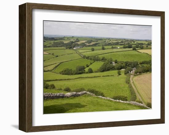 Farm Beside Carreg Cennon Castle, Brecon Beacons National Park, Wales, United Kingdom, Europe-Julian Pottage-Framed Photographic Print