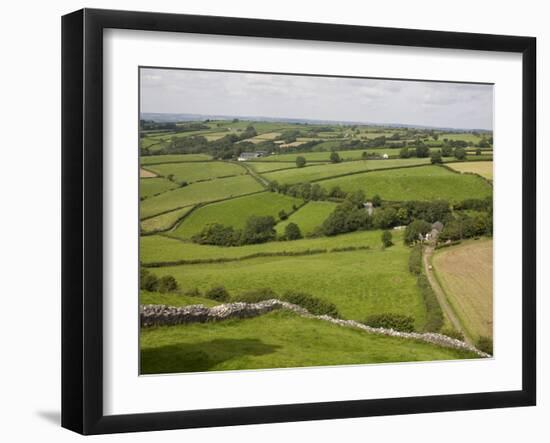 Farm Beside Carreg Cennon Castle, Brecon Beacons National Park, Wales, United Kingdom, Europe-Julian Pottage-Framed Photographic Print