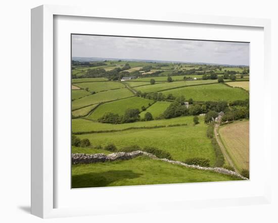 Farm Beside Carreg Cennon Castle, Brecon Beacons National Park, Wales, United Kingdom, Europe-Julian Pottage-Framed Photographic Print