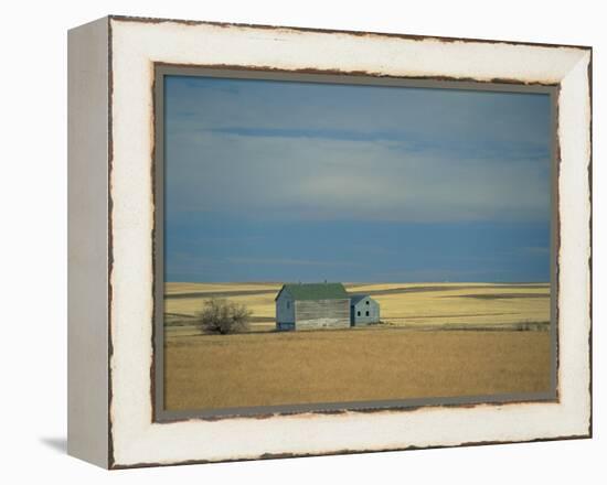 Farm Buildings on the Prairie, North Dakota, USA-Robert Francis-Framed Premier Image Canvas