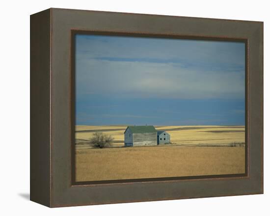 Farm Buildings on the Prairie, North Dakota, USA-Robert Francis-Framed Premier Image Canvas