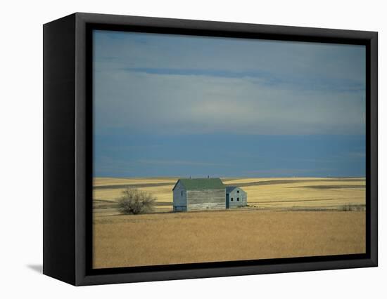 Farm Buildings on the Prairie, North Dakota, USA-Robert Francis-Framed Premier Image Canvas