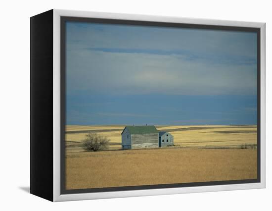 Farm Buildings on the Prairie, North Dakota, USA-Robert Francis-Framed Premier Image Canvas