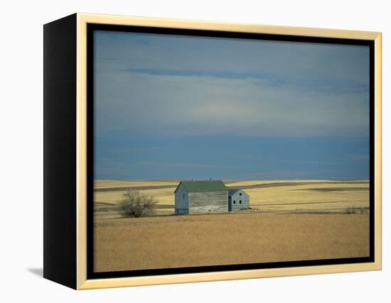 Farm Buildings on the Prairie, North Dakota, USA-Robert Francis-Framed Premier Image Canvas