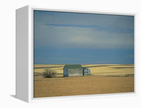 Farm Buildings on the Prairie, North Dakota, USA-Robert Francis-Framed Premier Image Canvas