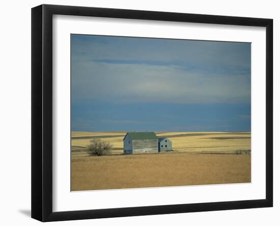 Farm Buildings on the Prairie, North Dakota, USA-Robert Francis-Framed Photographic Print