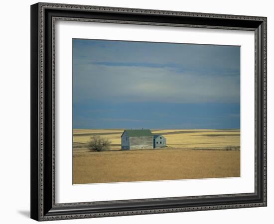 Farm Buildings on the Prairie, North Dakota, USA-Robert Francis-Framed Photographic Print
