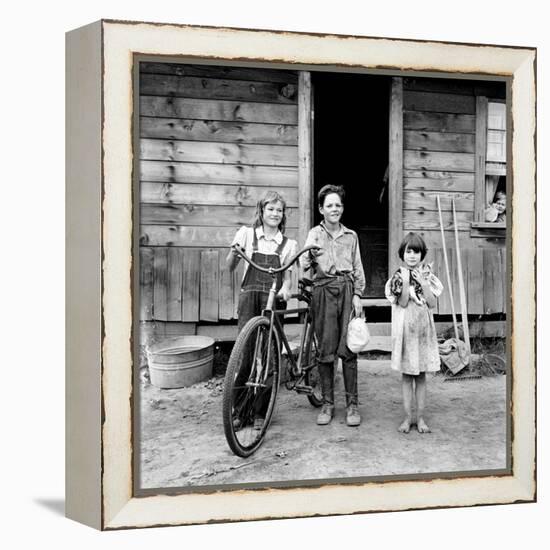 Farm Children, 1939-Dorothea Lange-Framed Premier Image Canvas