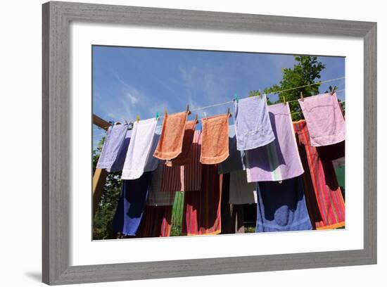 Farm, Clothesline, Towels-Catharina Lux-Framed Photographic Print