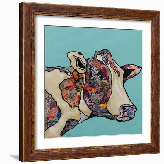 Farm Collage on Teal II-Gina Ritter-Framed Art Print