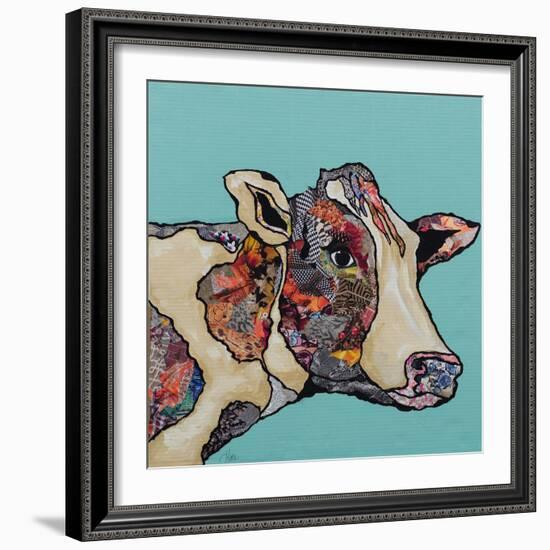 Farm Collage on Teal II-Gina Ritter-Framed Art Print