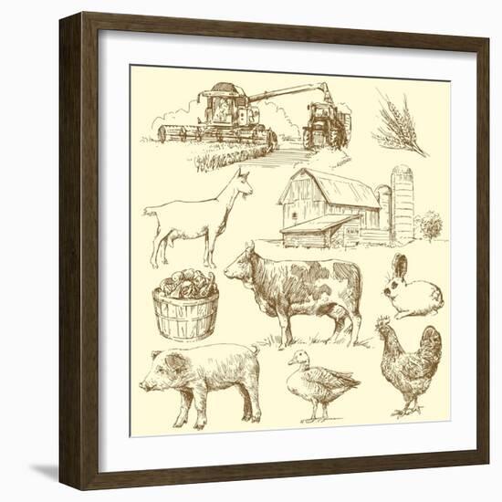 Farm Collection-canicula-Framed Art Print