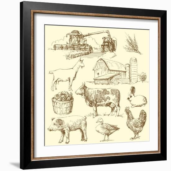 Farm Collection-canicula-Framed Art Print