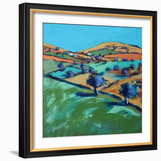 Farm Cornwall, 2021 (acrylic on board)-Paul Powis-Framed Giclee Print