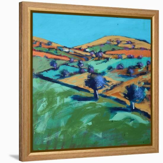 Farm Cornwall, 2021 (acrylic on board)-Paul Powis-Framed Premier Image Canvas