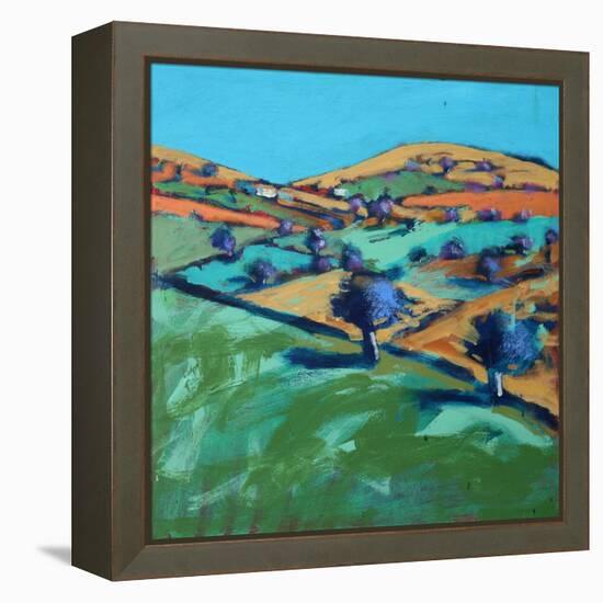 Farm Cornwall, 2021 (acrylic on board)-Paul Powis-Framed Premier Image Canvas