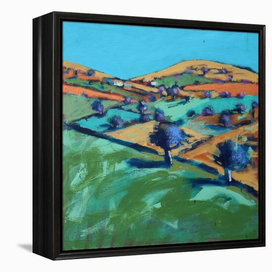 Farm Cornwall, 2021 (acrylic on board)-Paul Powis-Framed Premier Image Canvas