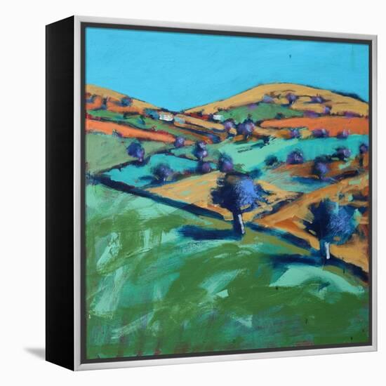 Farm Cornwall, 2021 (acrylic on board)-Paul Powis-Framed Premier Image Canvas