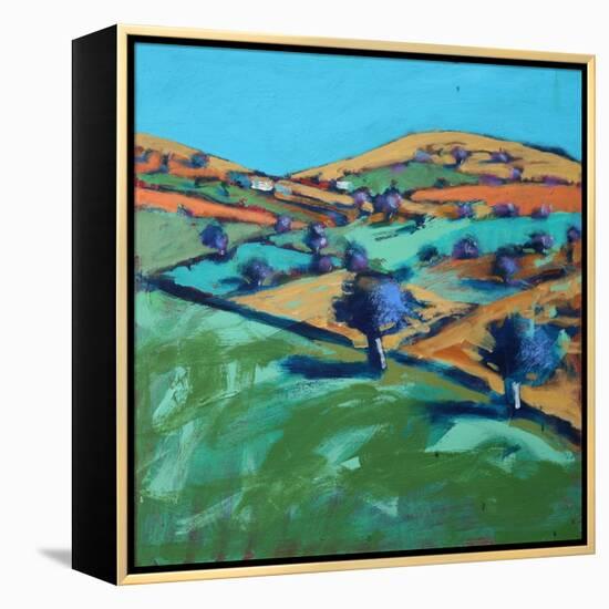 Farm Cornwall, 2021 (acrylic on board)-Paul Powis-Framed Premier Image Canvas