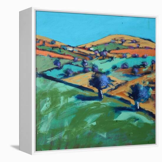 Farm Cornwall, 2021 (acrylic on board)-Paul Powis-Framed Premier Image Canvas
