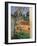 Farm Courtyard in Auvers-Paul Cézanne-Framed Giclee Print