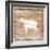 Farm Cow Silhouette-Elizabeth Medley-Framed Art Print