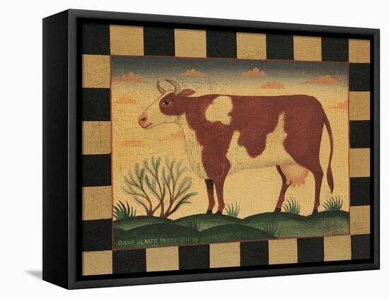 Farm Cow-Diane Pedersen-Framed Stretched Canvas