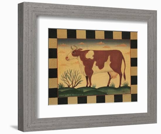 Farm Cow-Diane Pedersen-Framed Premium Giclee Print